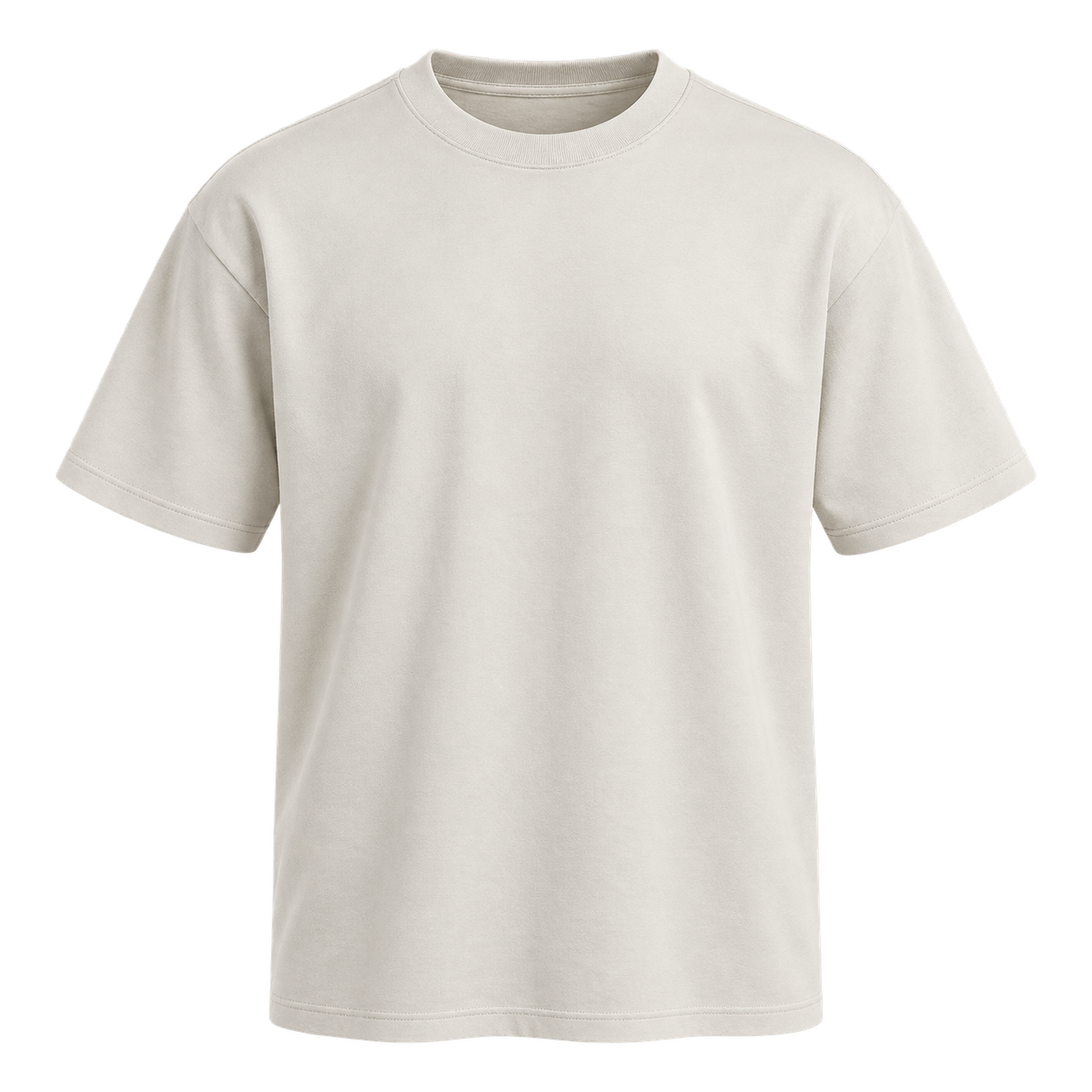 Stone heavyweight cotton T-shirt, front view